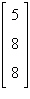 <strong>Write the constant matrix of the system of equations below. </strong> A) B) C) D) E)