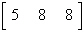 <strong>Write the constant matrix of the system of equations below. </strong> A) B) C) D) E)