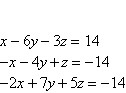 <strong>Solve the system of equations below by the Gaussian elimination method: </strong> A)no solution B) C) D) E)
