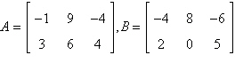 <strong>If possible, find 2 A 5 B . </strong> A) B) C) D) E)not possible
