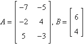 <strong>If possible, find AB . </strong> A) B)not possible C) D) E)