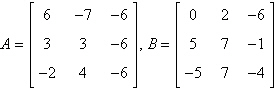 <strong>Use the matrix capabilities of a graphing utility to find AB , if possible. </strong> A) B) C) D) E)not possible