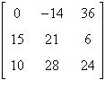 <strong>Use the matrix capabilities of a graphing utility to find AB , if possible. </strong> A) B) C) D) E)not possible