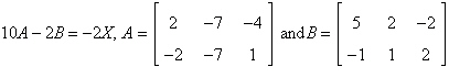 <strong>Solve for X in the equation given. </strong> A) B) C)not possible D) E)