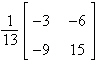 <strong>Find the inverse of the matrix .</strong> A) B) C) D) E)