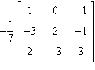 <strong>Find the inverse of the matrix .</strong> A) B) C) D) E)