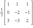 <strong>Find the inverse of the matrix .</strong> A) B) C) D) E)