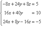 <strong>Solve the system of linear equations using an inverse matrix.</strong> A) B) C) D) E)