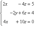 <strong>Use Cramer s Rule to solve the following system of linear equations: </strong> A) B) C) D) E)