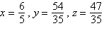 <strong>Use Cramer s Rule to solve the following system of linear equations: </strong> A) B) C) D) E)
