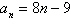 <strong>Find the n th term of the arithmetic sequence. -1, 7, 15</strong> A) B) C) D) E)