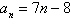 <strong>Find the n th term of the arithmetic sequence. -1, 7, 15</strong> A) B) C) D) E)