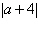<strong>Use absolute value notation to describe the distance between a and -4.</strong> A) B) C) D) E)