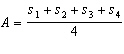 <strong>Which of the following formulas express the average score for 4 exams?</strong> A) B) C) D) E)