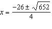 <strong>Solve the equation using the Quadratic Formula.</strong> A) B) C) D) E) and