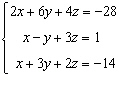 <strong>Solve the system of linear equations. </strong> A) B) No solution C) Infinitely many solutions D) E)