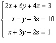 <strong>Solve the system of linear equations. </strong> A) No solution B) Infinitely many solutions C) D) E)