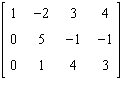 <strong>Which one of the following is the augmented matrix for the following system of equations. </strong> A) B) C) D) E)