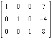 <strong>Which one of the following is the augmented matrix for the following system of equations. </strong> A) B) C) D) E)