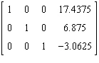 <strong>Which one of the following is the augmented matrix in row-echelon form for the system below? </strong> A) B) C) D) E)