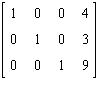 <strong>Which one of the following is the augmented matrix in row-echelon form for the system below? </strong> A) B) C) D) E)