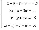 <strong>Find the solution of the system of linear equations described by the following matrix. Round to nearest hundredth. </strong> A) B) No solution C) D) Infinitely many solutions E)