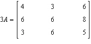 <strong>A college conducted a survey of students satisfaction with three academic courses: mathematics, English, and science. The results are tabulated in the data matrix below. Find the scalar product . </strong> A) B) C) None of the above D) E)
