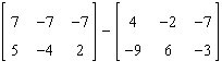 <strong>Perform the matrix operation as indicated. </strong> A) B) Not possible C) D) E)