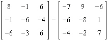 <strong>Perform the matrix operation as indicated. </strong> A) B) Not possible C) D) E)