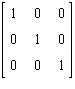 <strong>Which one of the following is the identity matrix?</strong> A) B) C) D) E)