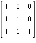 <strong>Which one of the following is the identity matrix?</strong> A) B) C) D) E)
