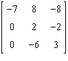 <strong>Which one of the following is the coefficient matrix for the given system of equations? </strong> A) B) C) D) E)