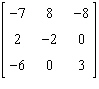 <strong>Which one of the following is the coefficient matrix for the given system of equations? </strong> A) B) C) D) E)