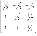 <strong>Find the inverse matrix of .</strong> A) B) C) Not invertible D) E)
