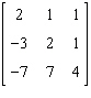 <strong>Find the inverse matrix of .</strong> A) B) C) Not invertible D) E)