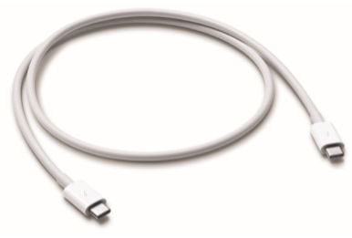 <strong>Dylan called you because he purchased an external hard drive for his computer, and the connector on the cable is different from the cable he had previously seen. In the past, the cable was a USB connection on one end of the cable for the computer and a mini-USB connection for the hard drive. Dylan sent you a picture of the cable. What type of cable is Dylan using?  </strong> A) USB 3.1 B) Lightning C) USB C D) Thunderbolt <div style=padding-top: 35px> 