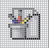 <strong> In the associated figure, each colored dot is called a(n) ____.</strong> A) pixel B) bit C) byte D) analog