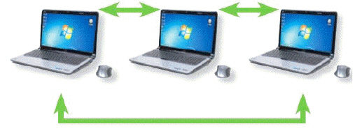 <strong> Networks like the kind in the accompanying figure are classified by ____.</strong> A) geographical structure B) physical topology C) organizational structure D) bandwidth