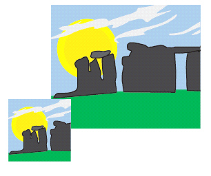 <strong> You can create a bitmap graphic from the kind of graphic shown in the accompanying figure through a process called ____.</strong> A) gradation B) pixel interpolation C) tracing D) rasterization