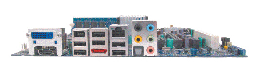 The accompanying figure shows examples of a(n) ____________________ port, which is a connector that passes data between a computer and a peripheral device.