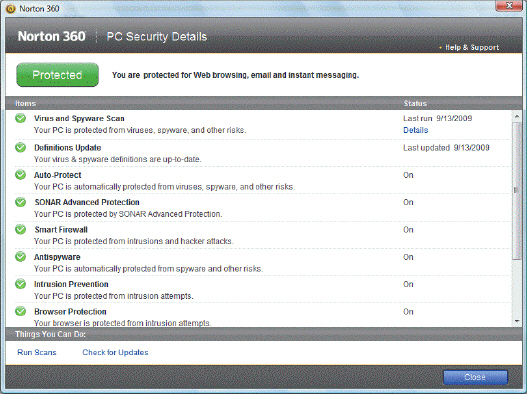 <strong> The application shown in the accompanying figure is an example of a(n) ____.</strong> A) firewall B) Trojan horse C) encryption program D) security suite
