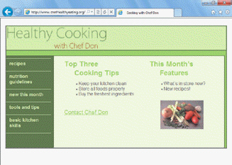 <strong> The graphic on the Web page in the accompanying figure was displayed using a(n) ____ tag.</strong> A) B) C) D)