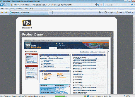 <strong>  The site in the figure above is used for ____.</strong> A)simulation B)computer-based training C)course management D)mobile computer labs <div style=padding-top: 35px> 
