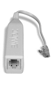 A DSL modem , like the one shown in the figure above, prevents voiceband signals from interfering with DSL signals.