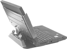 <strong> Which of the following statements it NOT true about the figure shown above?</strong> A)It prevents unauthorized data access. B)It is affixed to the underside of the computer or to a desk. C)It is used to prevent theft. D)It anchors your computer to your desk.