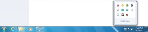 <strong> The right side of the accompanying figure shows the ____.</strong> A) notification area B) Start menu C) Control Panel D) task pane