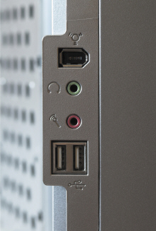 <strong> The bottom hole in the figure above shows a(n) ____.</strong> A) FireWire port B) expansion slot C) USB port D) SCSI