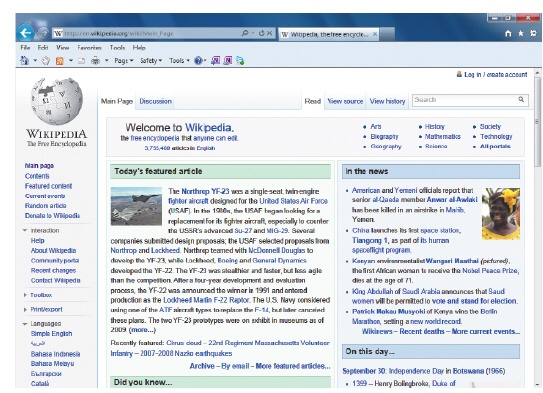 <strong> Which of the following best describes the site shown in the figure above?</strong> A) A site that features useful content but also contains links to other sites. B) An online journal. C) A social networking site. D) A collaborative site where people can add, edit, remove, and organize Web page content.