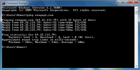 <strong> The above figure shows the ____ command.</strong> A) reply B) ping C) prompt D) packet