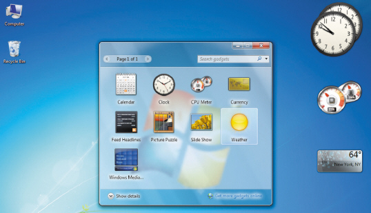 <strong> The clock in the figure above is an example of a(n) ____.</strong> A) icon B) button C) gadget D) file